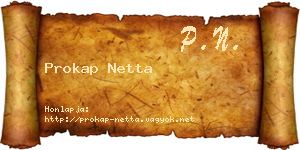 Prokap Netta névjegykártya